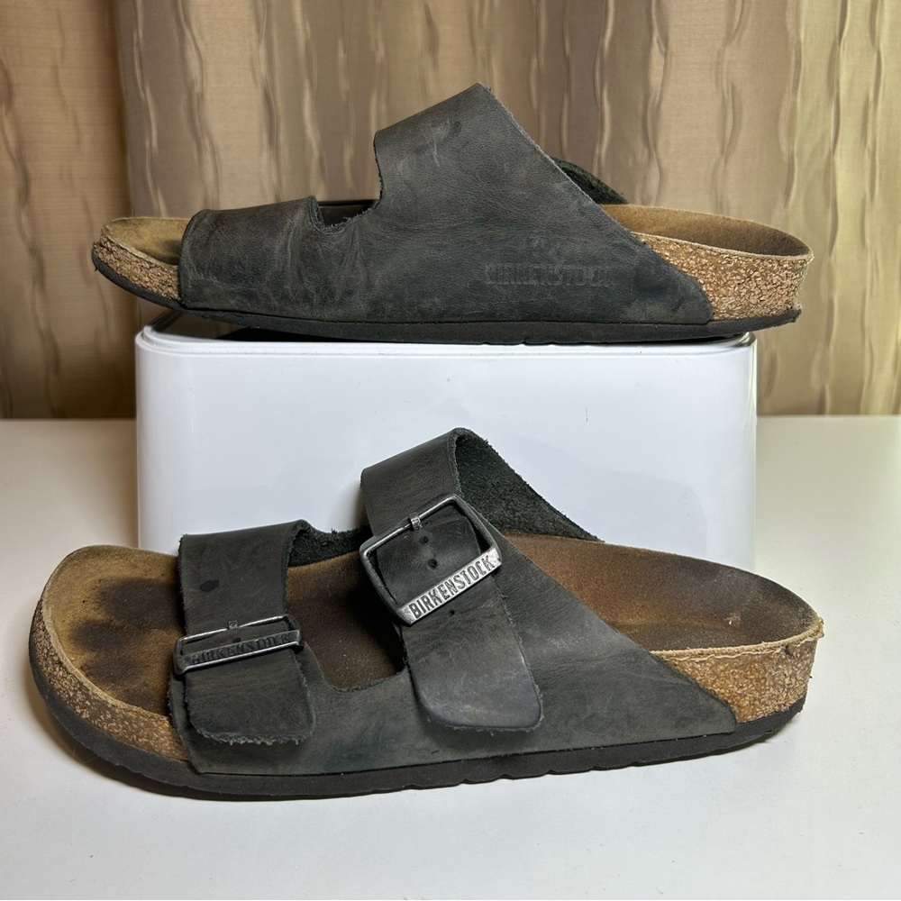 Birkenstock Arizona Women's 37 (US 6-6.5) Classic Black Sandals 2 Buckle
